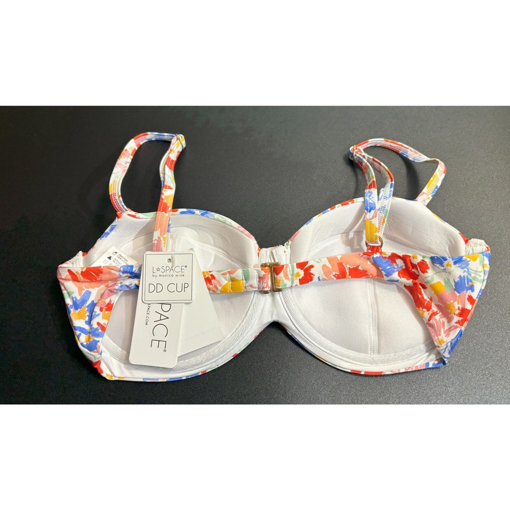 L*SPACE NWT Marley Bikini Top Flowers Forever Size DD Cup MSRP‎ $125 - Picture 2 of 2